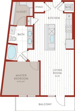 Aura Bluffview Apartments A9 Floor Plan Aura Bluffview Apartments A9 Floor Plan